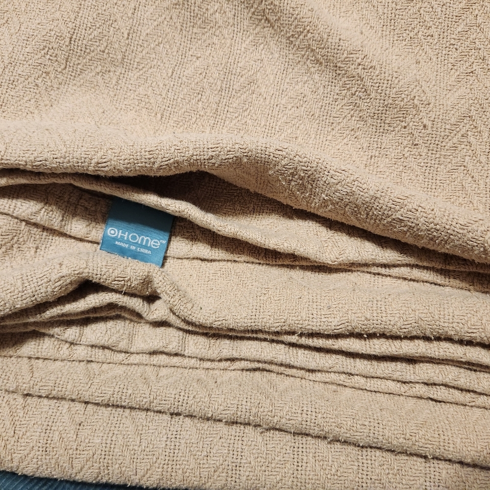 Target Home 100% cotton beige large throw blanket